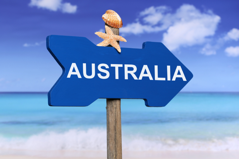 Australia with beach and sea in summer on vacation